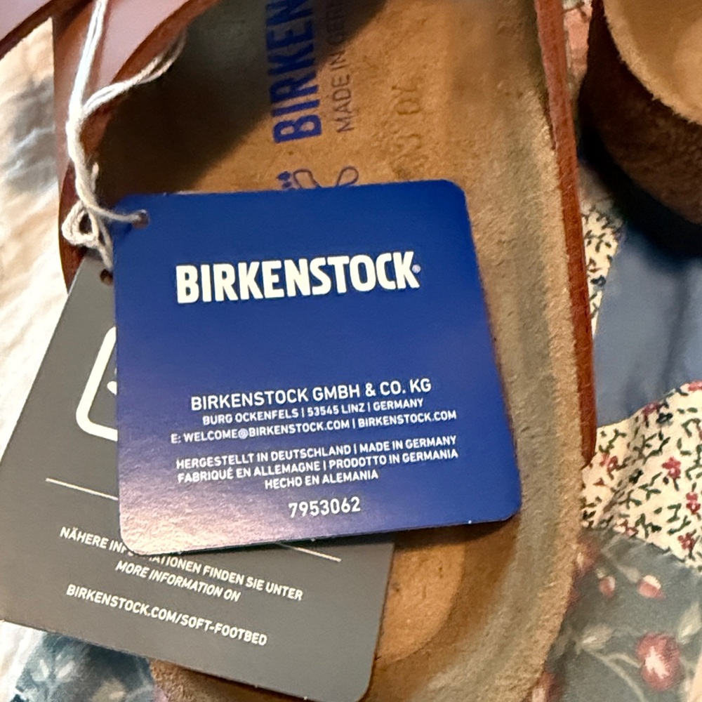 Birkenstock Ginger Brown Sandals with Silver Buckles - Picture 6 of 6